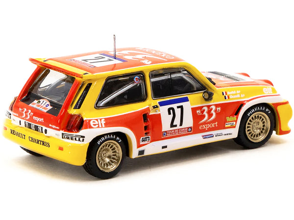 Renault 5 MAXI Turbo #27 Didier Auriol - Bernard Occelli "Tour de Corse - Rallye de France" (1985) "Hobby64" Series 1/64 Diecast Model Car by Tarmac Works