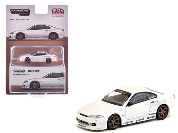 Nissan Silvia (S15) Vertex RHD (Right Hand Drive) White Metallic "Lamley Special Edition" "Global64" Series 1/64 Diecast Model by Tarmac Works