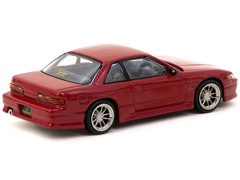 Nissan VERTEX Silvia S13 RHD (Right Hand Drive) Red Metallic "Global64" Series 1/64 Diecast Model by Tarmac Works