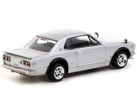 Nissan Skyline 2000 GT-R (KPGC10) RHD (Right Hand Drive) Silver Metallic "Japan Special Edition" "Global64" Series 1/64 Diecast Model by Tarmac Works