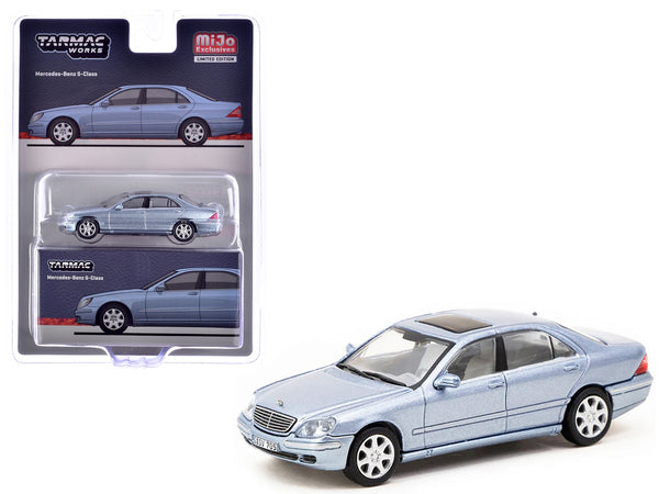 Mercedes-Benz S-Class Horizon Blue Metallic "Global64" Series 1/64 Diecast Model by Tarmac Works