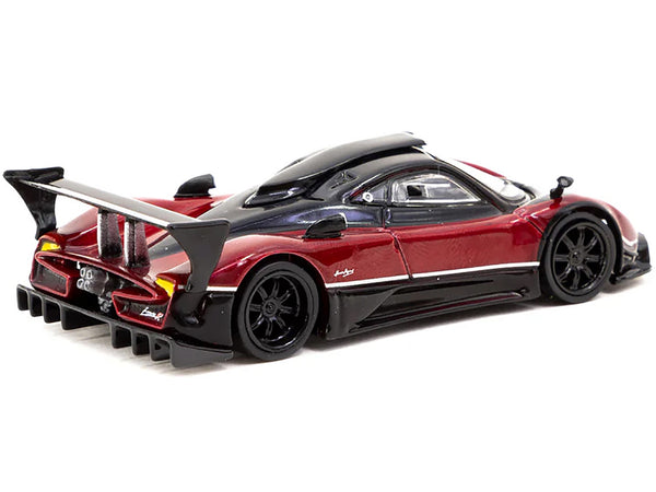 Pagani Zonda R Rosso Dubai Red Metallic and Black "Global64" Series 1/64 Diecast Model by Tarmac Works