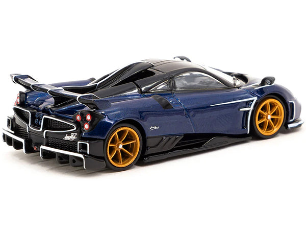 Pagani Imola Argentina Blue Metallic with Black Top "Global64" Series 1/64 Diecast Model by Tarmac Works