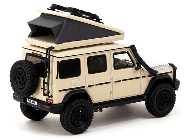 Mercedes-AMG G 63 with Camping Tent Beige "Road64" Series 1/64 Diecast Model Car by Tarmac Works