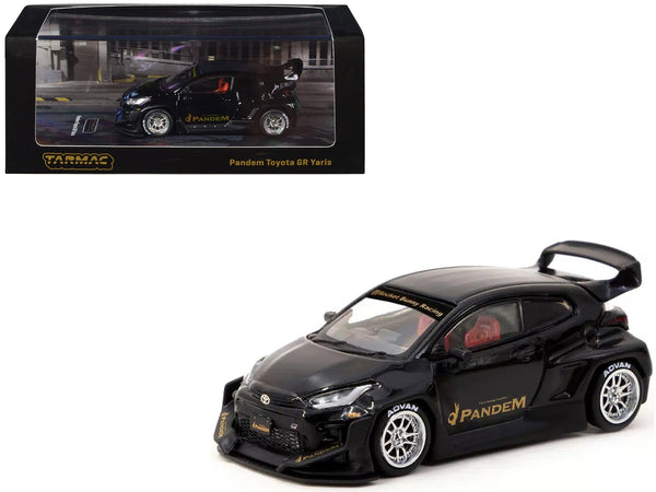 Toyota Pandem GR Yaris RHD (Right Hand Drive) Black "Road64" Series 1/64 Diecast Model Car by Tarmac Works