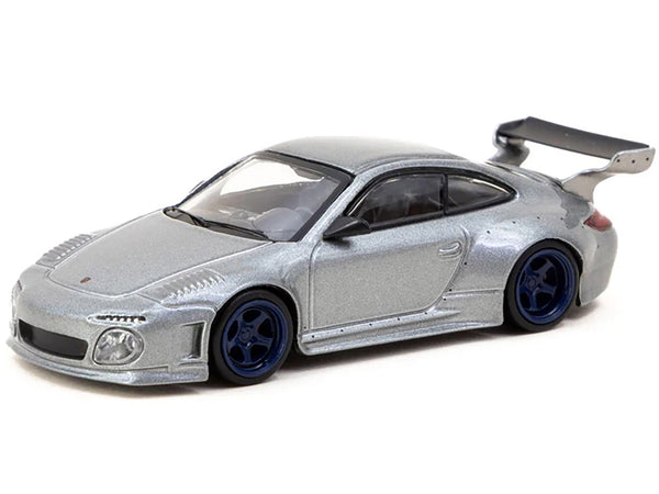 Old & New 997 Gray Metallic "Road64" Series 1/64 Diecast Model Car by Tarmac Works