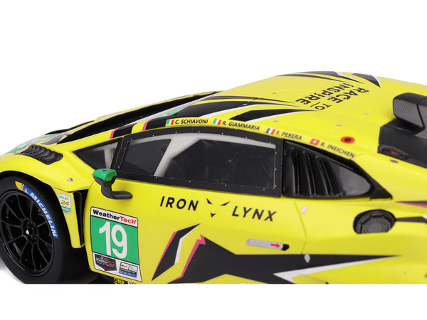 Lamborghini Huracan GT3 EVO2 #19 Raffaele Giammaria - Rolf Ineichen - Franck Perera - Claudio Schiavoni "Iron Lynx" IMSA GTD "24 Hours of Daytona" (2023) 1/18 Model Car by Top Speed