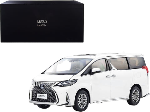 Lexus LM300h Hybrid Van with Sunroof White Pearl 1/18 Diecast Model Car by Kyosho