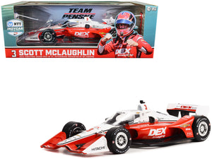 Dallara IndyCar #3 Scott McLaughlin "DEX Imaging" Team Penske (Road Course Configuration) "NTT IndyCar Series" First Win Firestone Grand Prix of St. Petersburg (2022) 1/18 Diecast Model Car by Greenlight