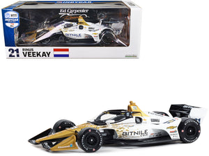 Dallara IndyCar #21 Rinus VeeKay "Bitnile" Ed Carpenter Racing (Road Course Configuration) "NTT IndyCar Series" (2023) 1/18 Diecast Model Car by Greenlight