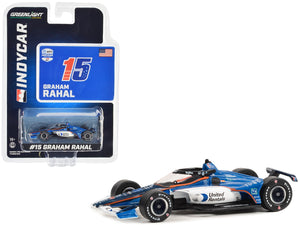 Dallara IndyCar #15 Graham Rahal / Rahal Letterman Lanigan Racing United Rentals "NTT IndyCar Series" (2023) 1/64 Diecast Model Car by Greenlight