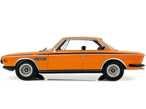 1971 BMW 3.0 CSL Orange with Black Stripes Limited Edition to 600 pieces Worldwide 1/18 Diecast Model Car by Minichamps