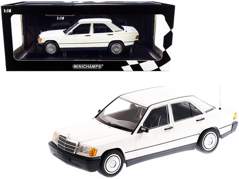 1982 Mercedes Benz 190E (W201) White Limited Edition to 702 pieces Worldwide 1/18 Diecast Model Car by Minichamps