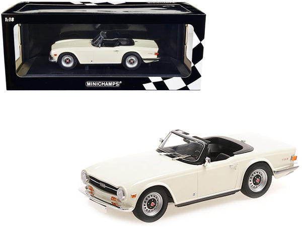 1969 Triumph TR6 Convertible White Limited Edition to 504 pieces Worldwide 1/18 Diecast Model Car by Minichamps