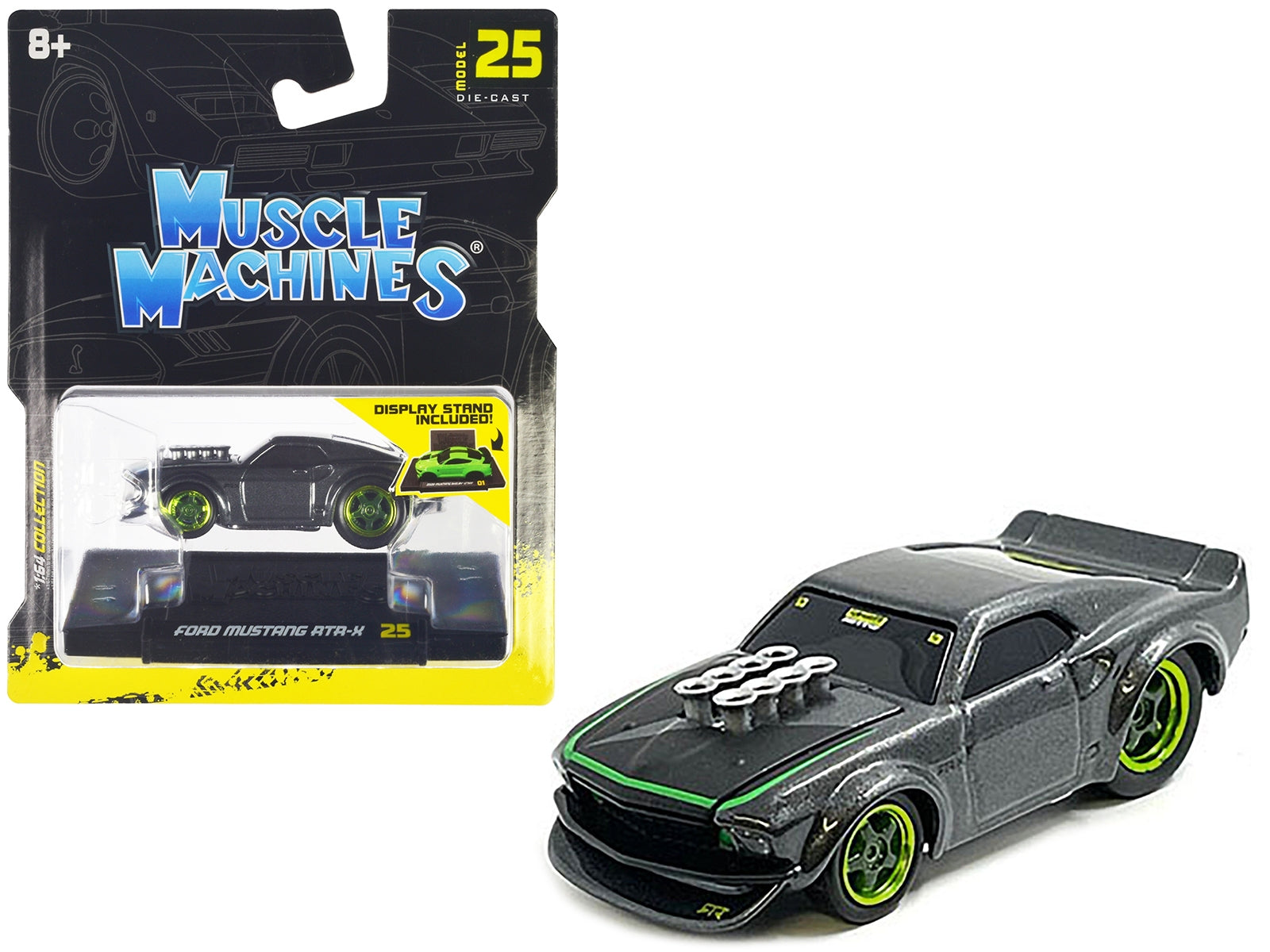 Ford Mustang RTR-X Gray Metallic 1/64 Diecast Model Car by Muscle Machines