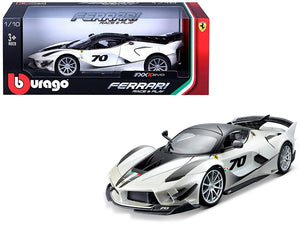 Ferrari FXX-K Evo #70 White 1/18 Diecast Model Car by Bburago