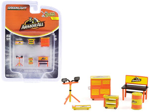 "Armor All" 6 piece Shop Tools Set "Shop Tool Accessories" Series 4 1/64 Models by Greenlight