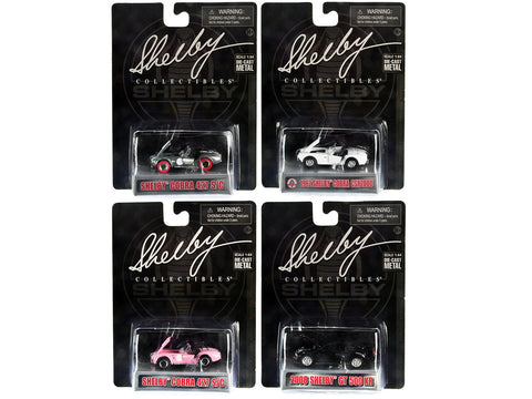 "Carroll Shelby 50th Anniversary" 4 piece Set 2022 Release Q 1/64 Diecast Model Cars by Shelby Collectibles