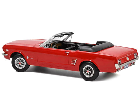 1966 Ford Mustang Convertible Signal Flare Red 1/18 Diecast Model Car by Norev