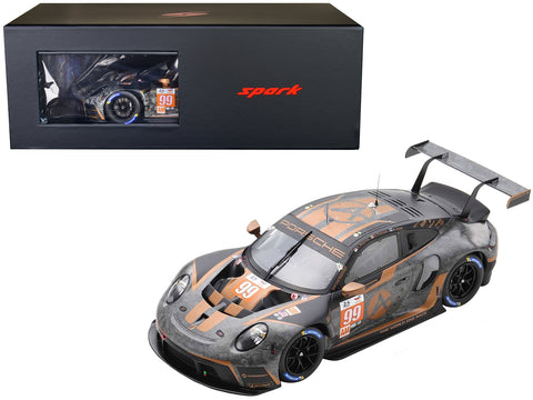 Porsche 911 RSR-19 #99 Andrew Haryanto - Alessio Picariello - Martin Rump "Hardpoint Motorsport" GTE Am "24 Hours of Le Mans" (2022) with Acrylic Display Case 1/18 Model Car by Spark