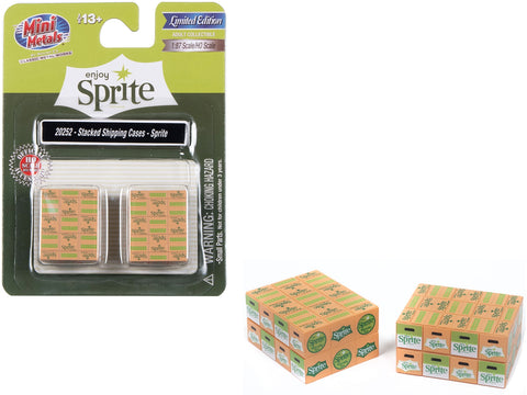 Stacked Shipping Cases "Sprite" Set of 2 pieces "Mini Metals" Series for 1/87 (HO) Scale Models by Classic Metal Works