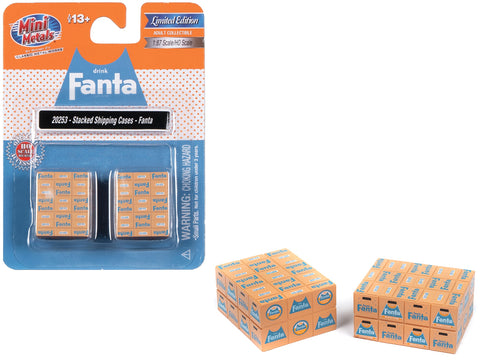 Stacked Shipping Cases "Fanta" Set of 2 pieces "Mini Metals" Series for 1/87 (HO) Scale Models by Classic Metal Works