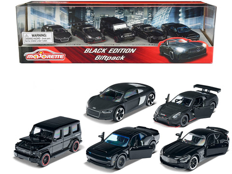 Black Edition (2023) Giftpack 5 Piece Set 1/64 Diecast Model Cars by Majorette