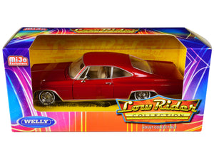 1965 Chevrolet Impala SS 396 Lowrider Red Metallic "Low Rider Collection" 1/24 Diecast Model Car by Welly