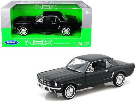 1964 1/2 Ford Mustang Coupe Hard Top Black 1/24 Diecast Model Car by Welly