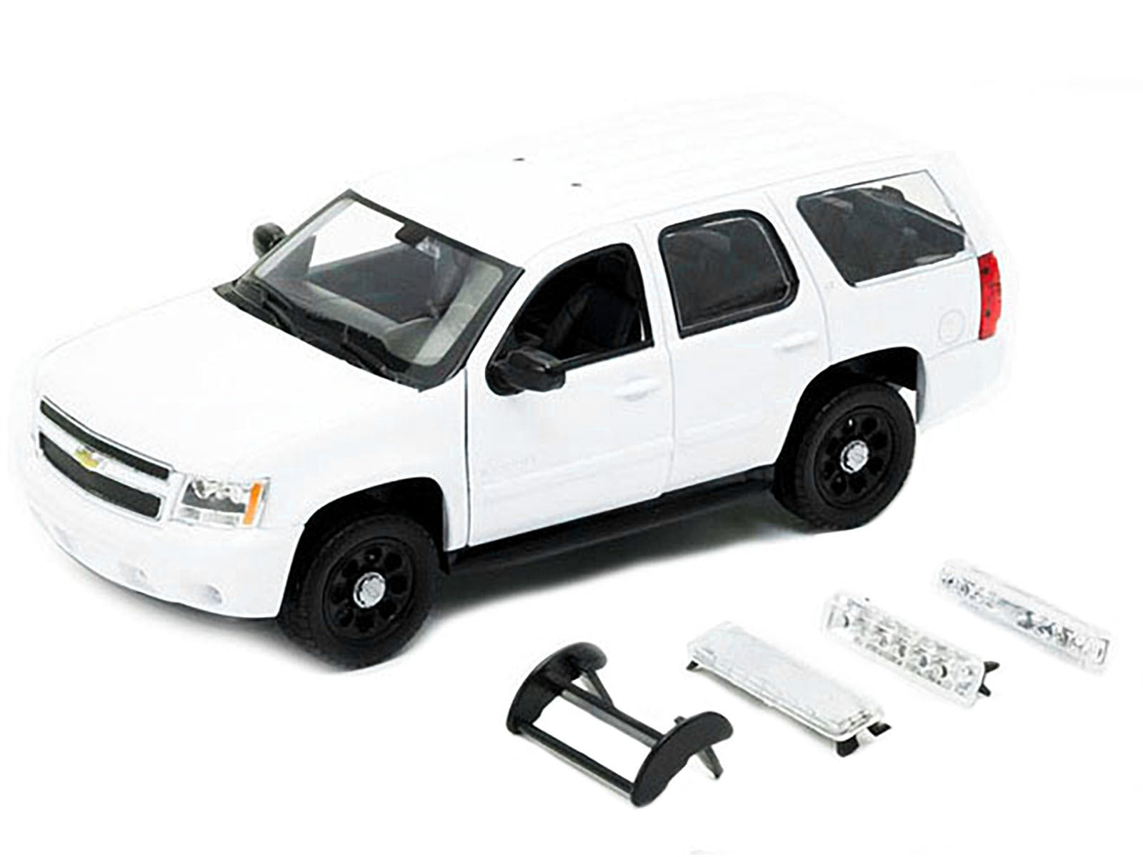 2008 Chevrolet Tahoe Unmarked Police Car White 1/24 Diecast Model Car by Welly