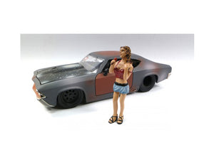 Look Out Girl Monica Figure For 1:24 Scale Diecast Car Models by American Diorama