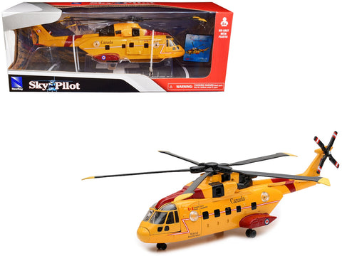 AgustaWestland AW101 (EH101) Helicopter Yellow "Canada Forces Search & Rescue" "Sky Pilot" Series 1/72 Diecast Model by New Ray