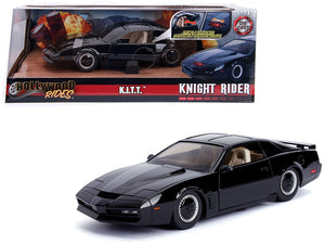 1982 Pontiac Firebird Trans Am Black with Light K.I.T.T. "Knight Rider" (1982) TV Series "Hollywood Rides" Series 1/24 Diecast Model Car by Jada