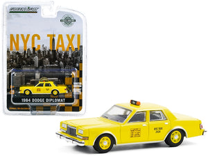 1984 Dodge Diplomat Yellow "NYC Taxi" (New York City) "Hobby Exclusive" 1/64 Diecast Model Car by Greenlight