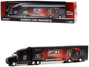 Kenworth T2000 Transporter Black "OPTIMA Batteries: The Ultimate Power Source" "Hobby Exclusive" Series 1/64 Diecast Model by Greenlight
