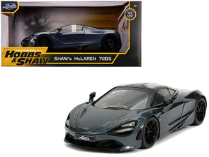 Shaw's McLaren 720S RHD (Right Hand Drive) Metallic Gray "Fast & Furious Presents: Hobbs & Shaw" (2019) Movie 1/24 Diecast Model Car by Jada