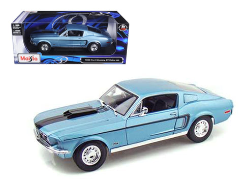 1968 Ford Mustang CJ Cobra Jet Blue 1/18 Diecast Model Car by Maisto