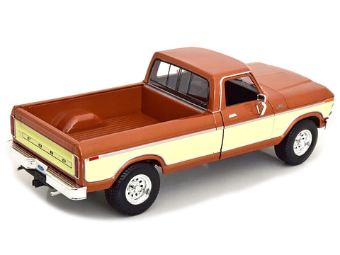 1979 Ford F-150 Ranger Pickup Truck Brown Metallic and Cream "Special Edition" 1/18 Diecast Model Car by Maisto
