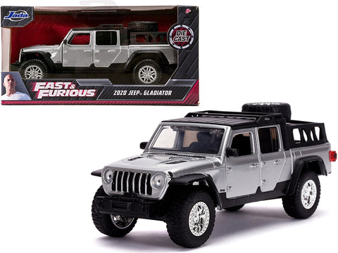 2020 Jeep Gladiator Pickup Truck Silver with Black Top "Fast & Furious" Movie 1/32 Diecast Model Car by Jada