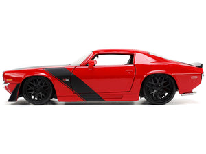 1971 Chevrolet Camaro Z/28 Red with Matt Black Stripes "Bigtime Muscle" Series 1/24 Diecast Model Car by Jada