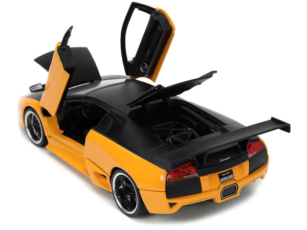 Lamborghini Murcielago LP 640 Yellow Metallic and Matt Black "Hyper-Spec" Series 1/24 Diecast Model Car by Jada