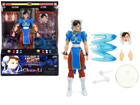 Chun-Li 6" Moveable Figure with Accessories and Alternate Head and Hands "Ultra Street Fighter II: The Final Challengers" (2017) Video Game model by Jada
