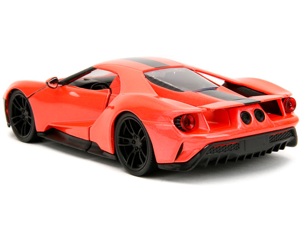 2017 Ford GT Light Red Metallic with Black Stripe "Pink Slips" Series 1/24 Diecast Model Car by Jada