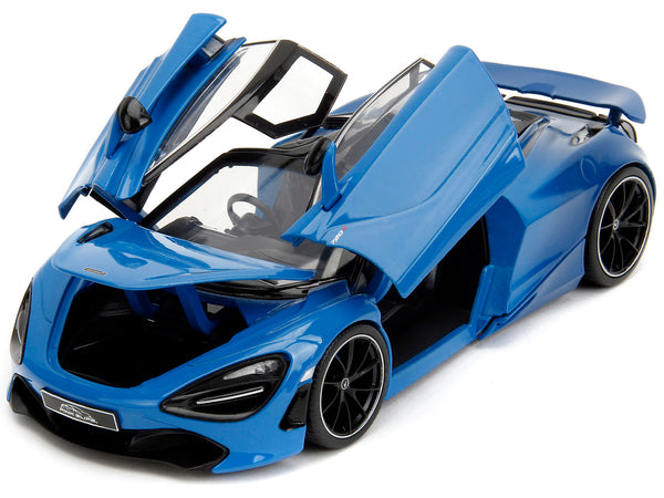 McLaren 720S Blue and Dark Blue with Black Top "Pink Slips" Series 1/24 Diecast Model Car by Jada