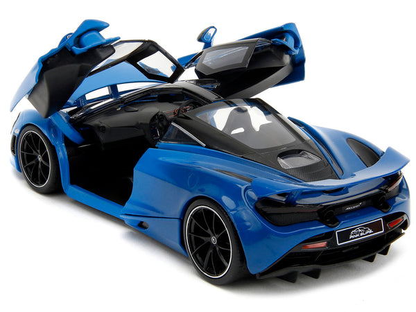 McLaren 720S Blue and Dark Blue with Black Top "Pink Slips" Series 1/24 Diecast Model Car by Jada