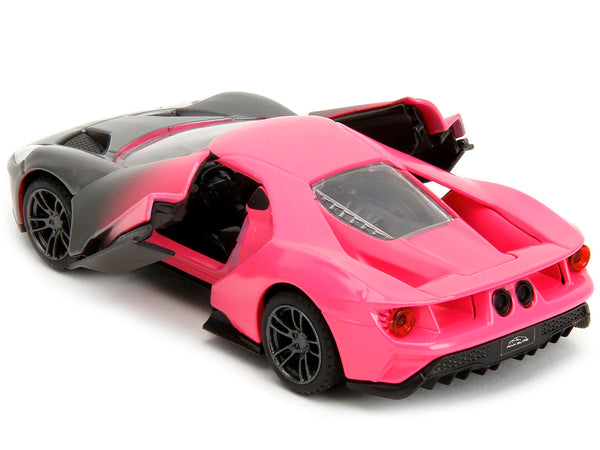 2017 Ford GT Gray Metallic and Pink Gradient "Pink Slips" Series 1/32 Diecast Model Car by Jada