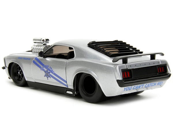 1970 Ford Mustang Boss 429 Silver Metallic "Highway Drag - Drag Trooper" "Bigtime Muscle" Series 1/24 Diecast Model Car by Jada