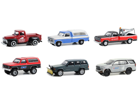 "Blue Collar Collection" Set of 6 pieces Series 12 1/64 Diecast Model Cars by Greenlight