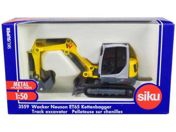 Wacker Neuson ET65 Track Excavator Yellow and Gray 1/50 Diecast Model by Siku