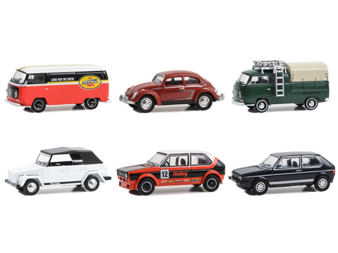 "Club Vee-Dub" Series 18 Set of 6 pieces 1/64 Diecast Model Cars by Greenlight